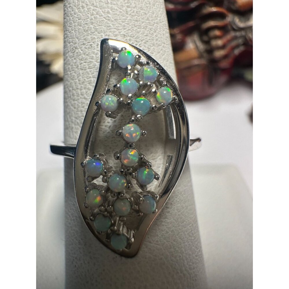 VTG Sterling Opal Cocktail Ring